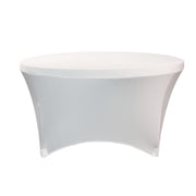 Stretch Spandex 4 ft Round Table Cover White