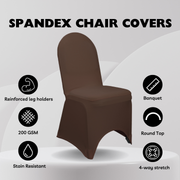 Spandex Banquet Chair Cover Chocolate Brown