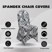 Stretch Spandex Banquet Chair Cover Damask