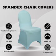 Stretch Spandex Banquet Chair Cover Dusty Blue