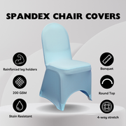 Stretch Spandex Banquet Chair Cover Light Blue
