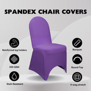 Spandex Banquet Chair Cover Purple