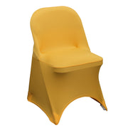 Stretch Spandex Folding Chair Cover Gold