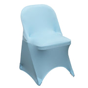 Stretch Spandex Folding Chair Cover Light Blue