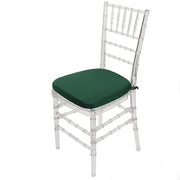 Stretch Spandex Chiavari Pad Cover with Ties Hunter Green
