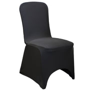 Square Top Spandex Banquet Chair Cover Black