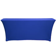 Stretch Spandex 6 ft x 18 Inches Classroom Rectangular Table Cover Royal Blue