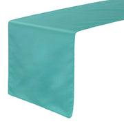 14 x 108 inch L'amour Satin Table Runner Turquoise - Bridal Tablecloth