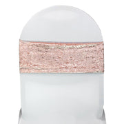 Velvet Spandex Chair Bands Blush (Pack of 10)