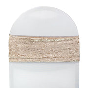 Velvet Spandex Chair Bands Champagne (Pack of 10)