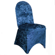 Velvet Spandex Banquet Chair Cover Navy Blue