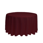 108 inch Polyester Round Tablecloth Burgundy - Bridal Tablecloth