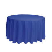 108 inch Polyester Round Tablecloth Royal Blue - Bridal Tablecloth