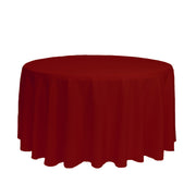 120 inch Polyester Round Tablecloth Dark Red