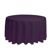 120 inch Polyester Round Tablecloth Eggplant