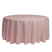 132 inch Polyester Round Tablecloth Blush