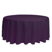 132 inch Polyester Round Tablecloth Eggplant