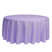 132 inch Polyester Round Tablecloth Lavender