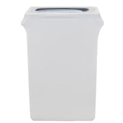 23 Gallon Spandex Slim Jim Narrow Trash Can Cover White - Bridal Tablecloth