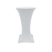 24 inch Highboy Cocktail Round Stretch Spandex Table Covers White