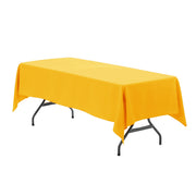 60 x 126 inch Polyester Rectangular Tablecloth Gold