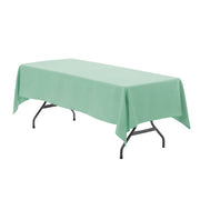 60 x 126 Inch Rectangular Polyester Tablecloth Mint - Bridal Tablecloth
