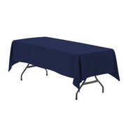 60 x 102 inch Rectangular Polyester Tablecloth Navy Blue