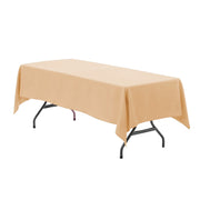 60 x 102 inch Polyester Rectangular Tablecloth Peach