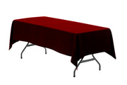 60 x 126 inch Rectangular Polyester Tablecloth Burgundy