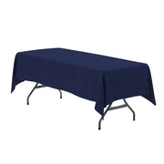 60 x 126 inch Rectangular Polyester Tablecloth Navy Blue