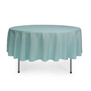 90 Inch Polyester Round Tablecloth Dusty Blue - Bridal Tablecloth