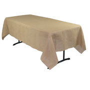 60 x 102 Inch Rectangular Burlap Tablecloth