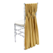 5 Pack 6 Ft Chiffon Chiavari Chair Sashes Gold - Bridal Tablecloth