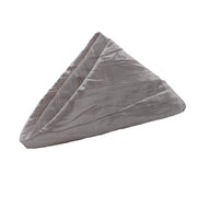10 Pack 20 Inch Crinkle Taffeta Cloth Napkins Dark Silver