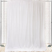 Glitz Sequin on Taffeta Drape/Backdrop 14 ft x 104 Inches White - Bridal Tablecloth