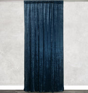 Velvet 10 ft x 60 Inch Drape with 4 Inch Pocket Navy Blue - Bridal Tablecloth