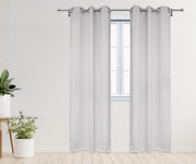 52 X 95 Inch Blackout Polyester Curtains with Grommets Grayish White - 2 Panels - Bridal Tablecloth