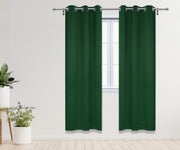42 X 84 Inch Blackout Polyester Curtains with Grommets Hunter Green - 2 Panels - Bridal Tablecloth