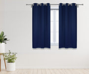 52 X 63 Inch Blackout Polyester Curtains with Grommets Navy Blue - 2 Panels - Bridal Tablecloth