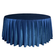 132 Inch Round Royal Velvet Tablecloth Navy Blue