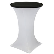 30 Inch Stretch Spandex Table Topper/Cap Black