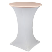 30 Inch Stretch Spandex Table Topper/Cap Blush