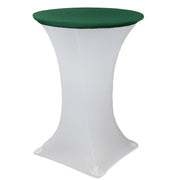 30 Inch Stretch Spandex Table Topper/Cap Hunter Green - Bridal Tablecloth