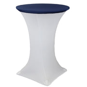 30 Inch Stretch Spandex Table Topper/Cap Navy Blue