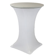 30 Inch Stretch Spandex Table Topper/Cap Silver