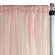 Voile Sheer Drape/Backdrop 12 ft x 116 Inches Blush