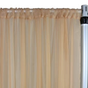 Voile Sheer Drape/Backdrop 12 ft x 116 Inches Champagne