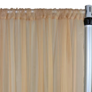 Voile Sheer Drape/Backdrop 8 ft x 116 Inches Champagne