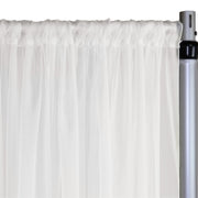 Voile Sheer Ceiling Drape/Backdrop 40 ft x 116 Inches White