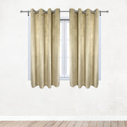 52 X 63 Inch Velvet Curtains with Grommets Beige - 2 Panels - Bridal Tablecloth